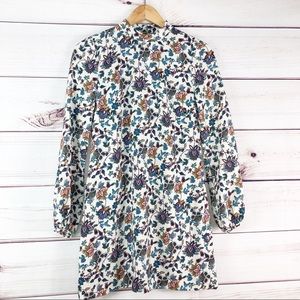 D248 Trafaluc Floral Highneck Long Sleeve dress